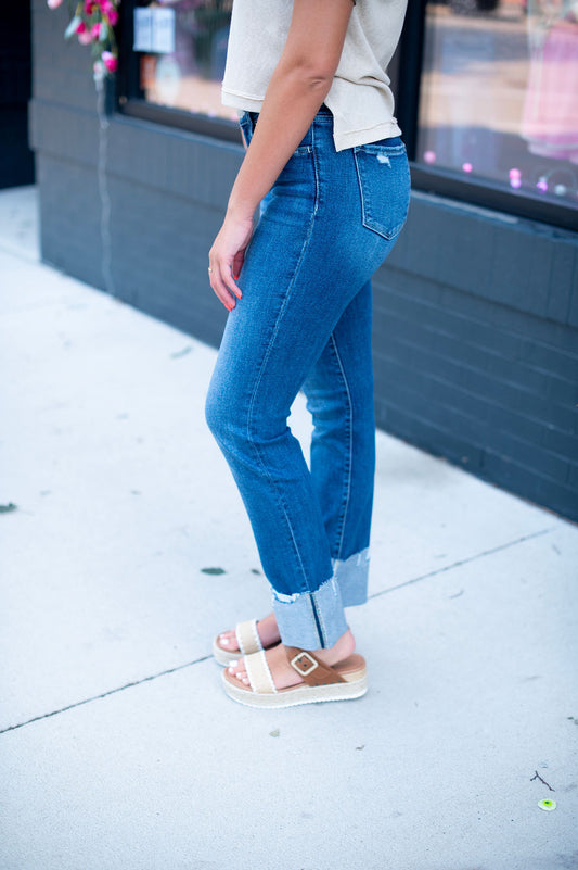 Lovervet Mid Rise Cuffed Jeans
