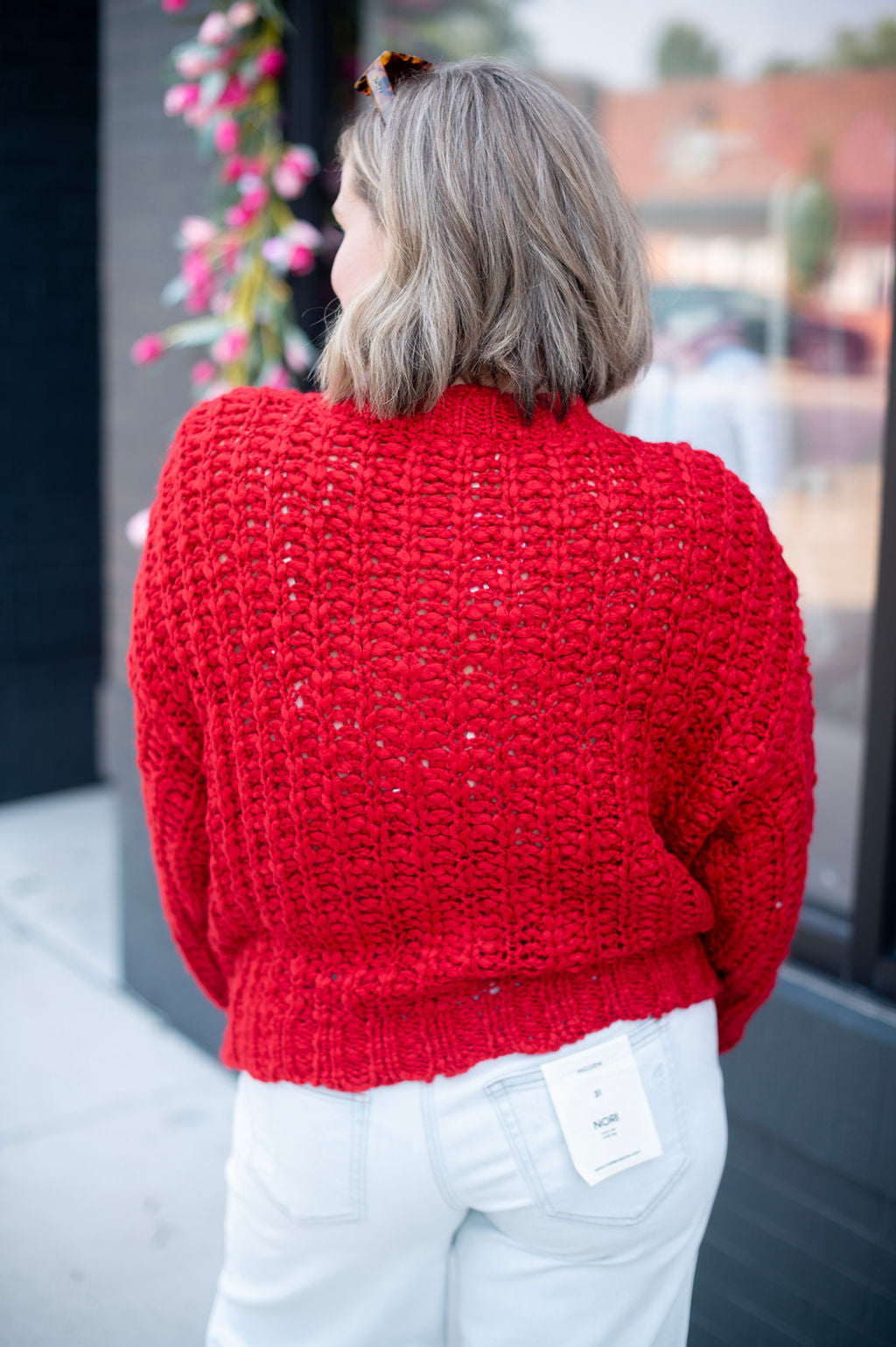 Red Chunky Snit Sweater