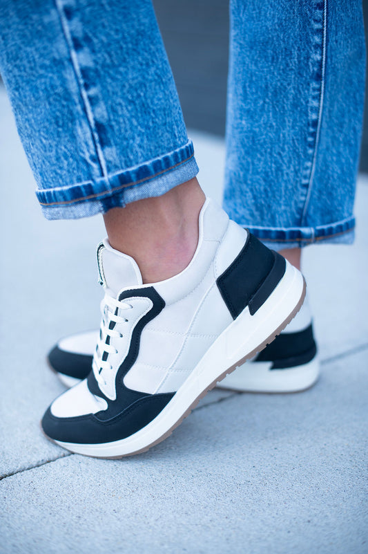 Taupe + Black Chunky Sneaker