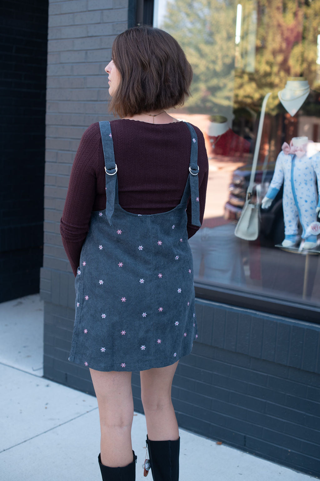 Teal Floral Embroidered Jumper