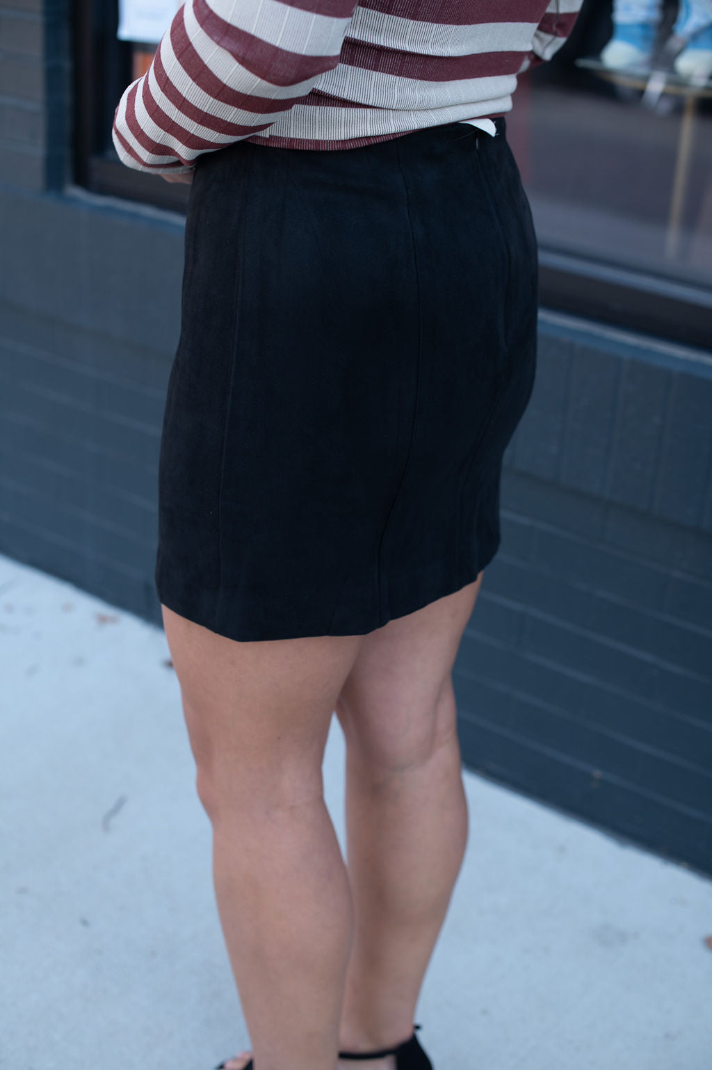 Black Suede Mini Skirt