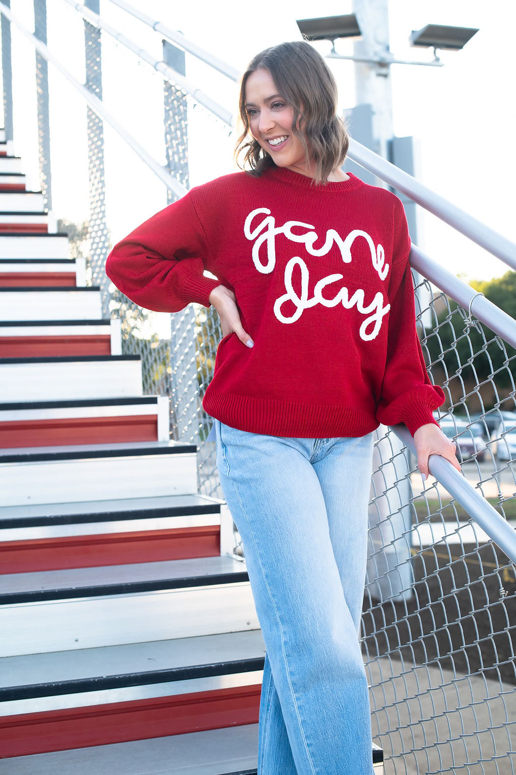 Red Game Day Sweater