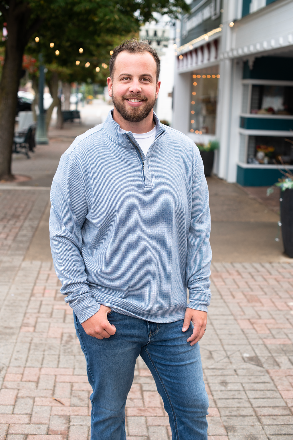 Flag + Anthem Blue Hero 1/4 Zip