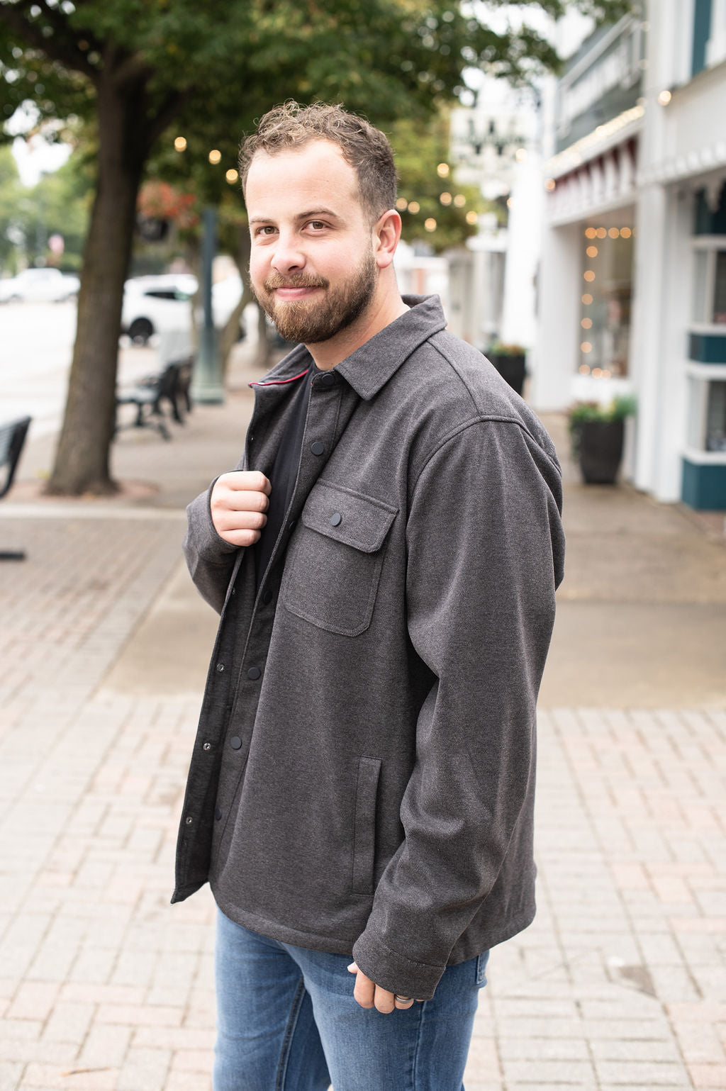 Flag + Anthem Hamlin Charcoal Shacket