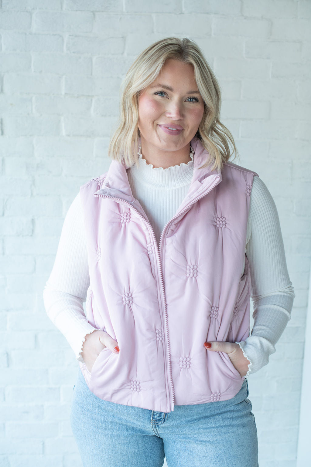 Dusty Rose Puffer Vest