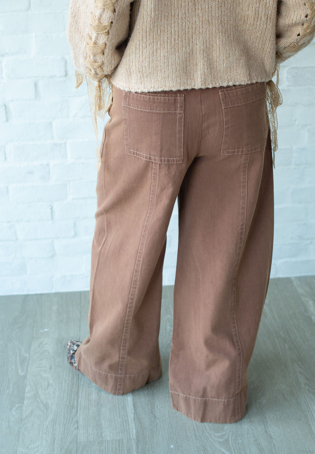 Cocoa Twill Drawstring Pants