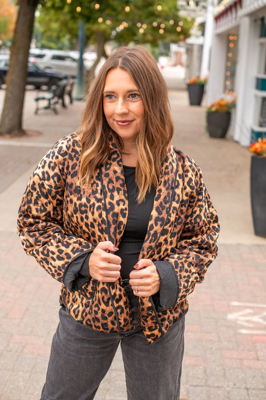 Leopard Quilted Jacket