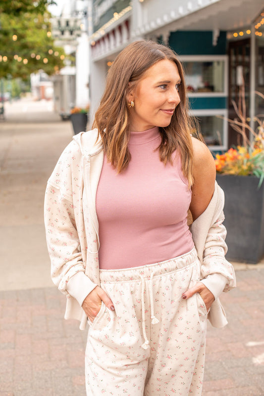 Cream Floral Pullover