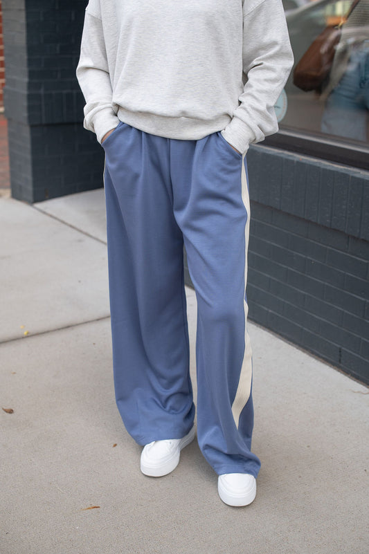 Dusty Blue Track Pants