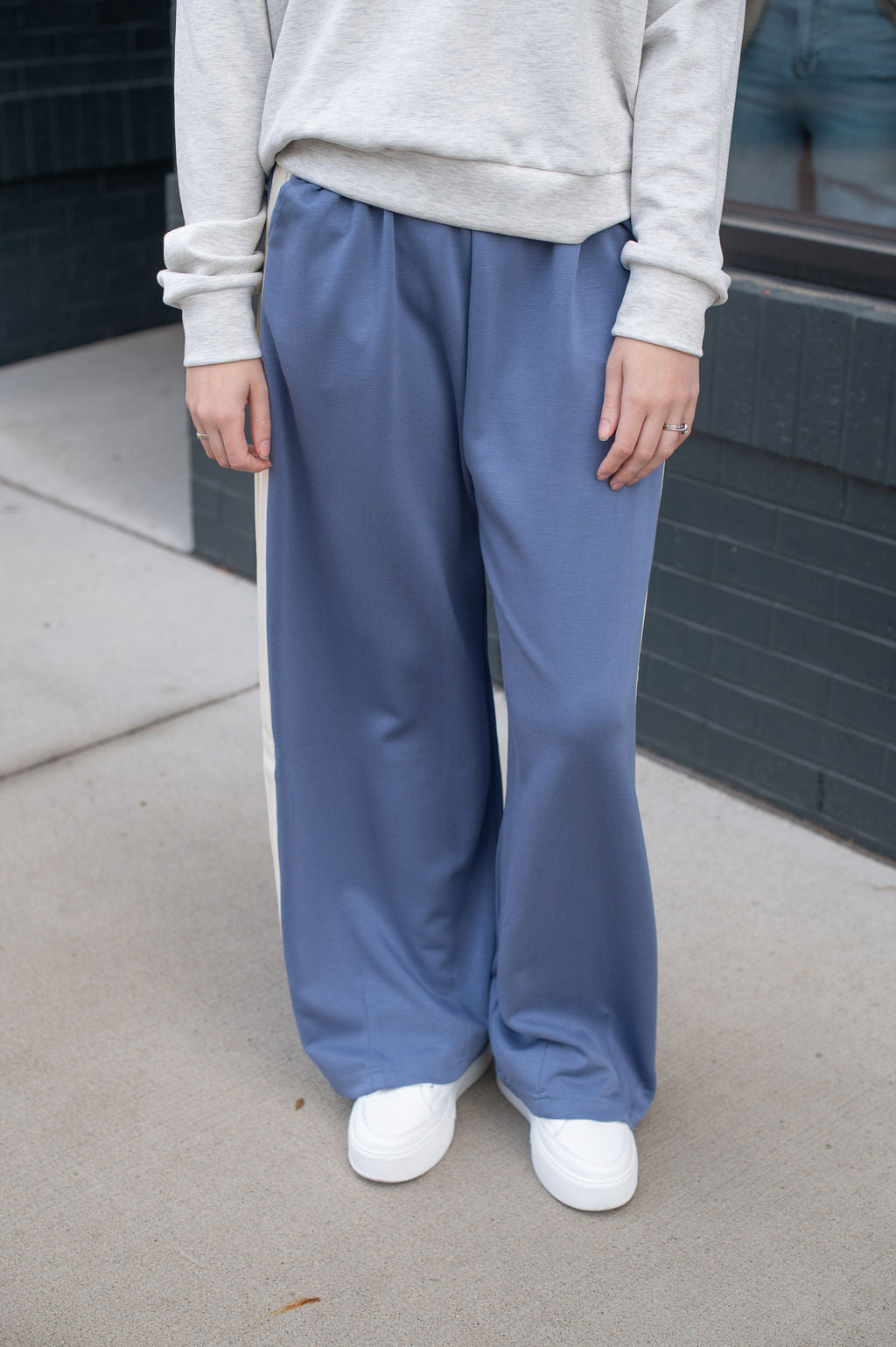 Dusty Blue Track Pants