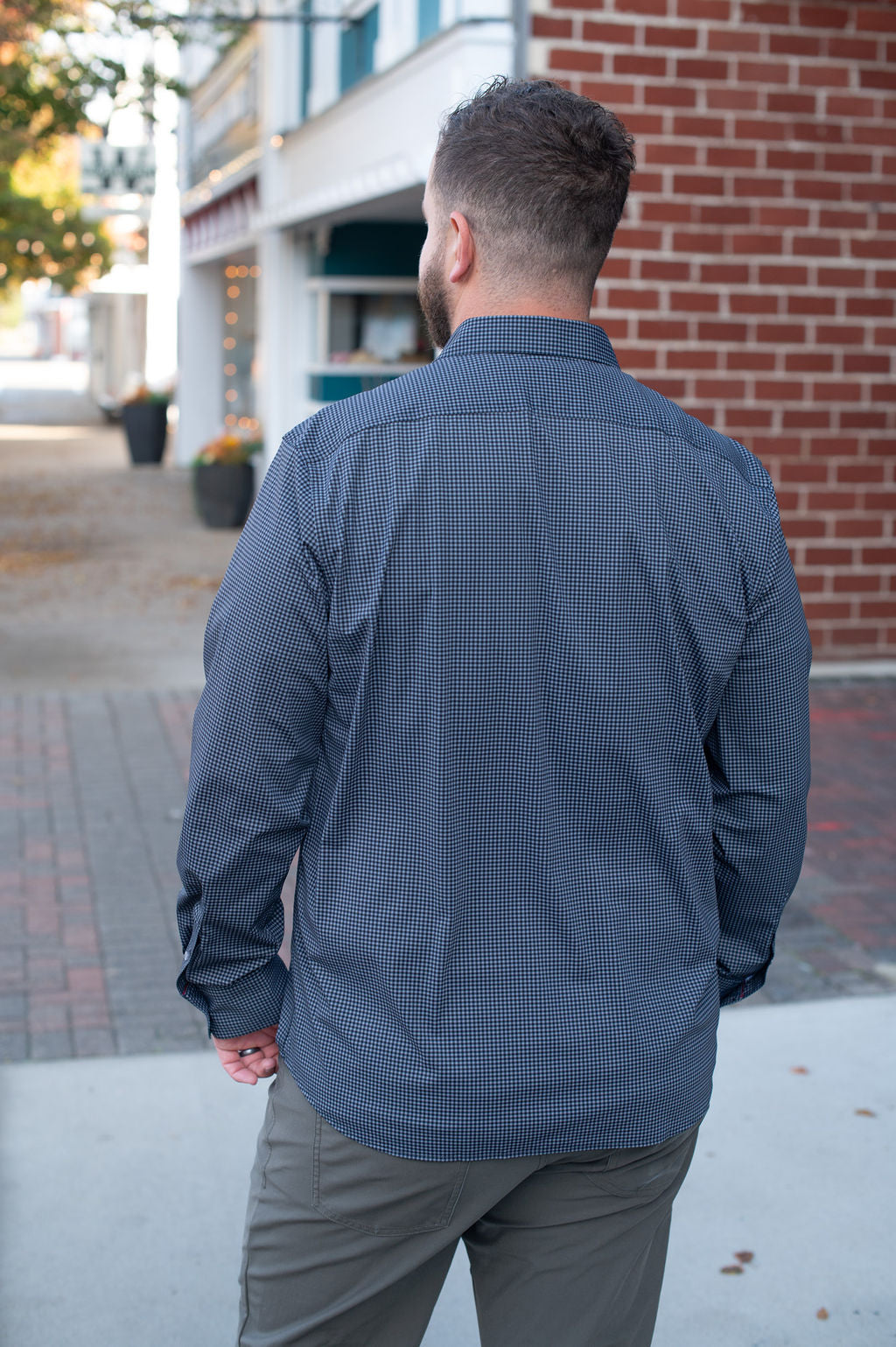 Flag + Anthem Gingham Black & Gray Button Down