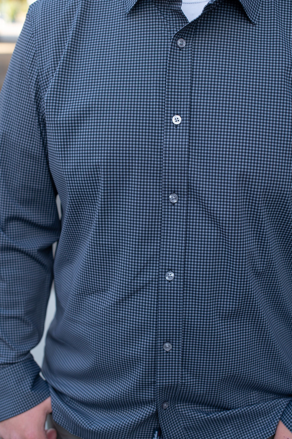 Flag + Anthem Gingham Black & Gray Button Down