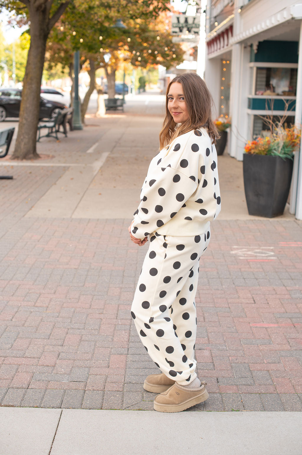 B+W Polka Dot Joggers