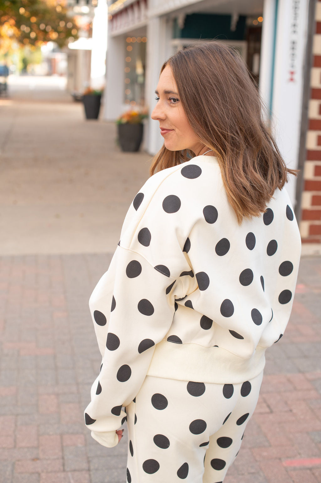 B + W Polka Dot Crewneck
