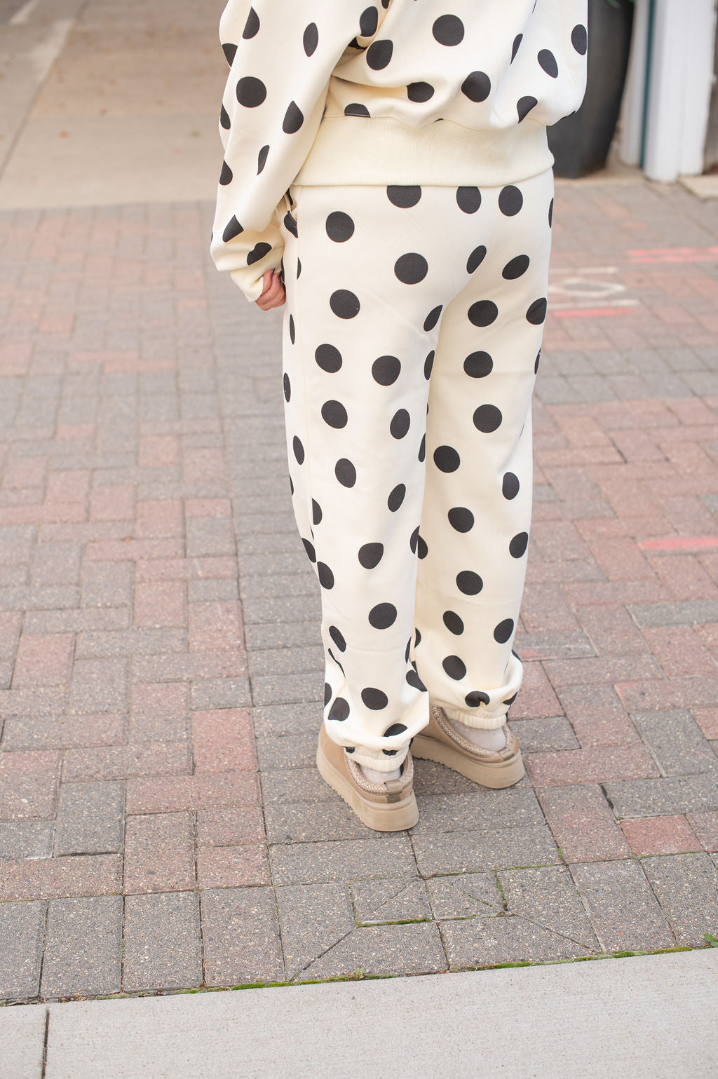 B+W Polka Dot Joggers
