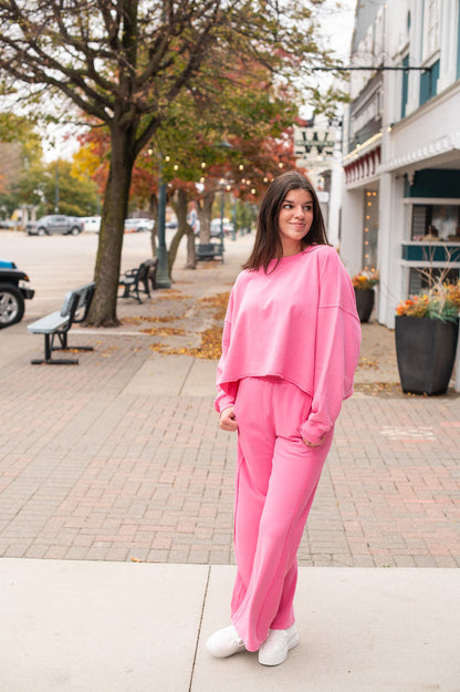 Hot Pink Flowy Pants