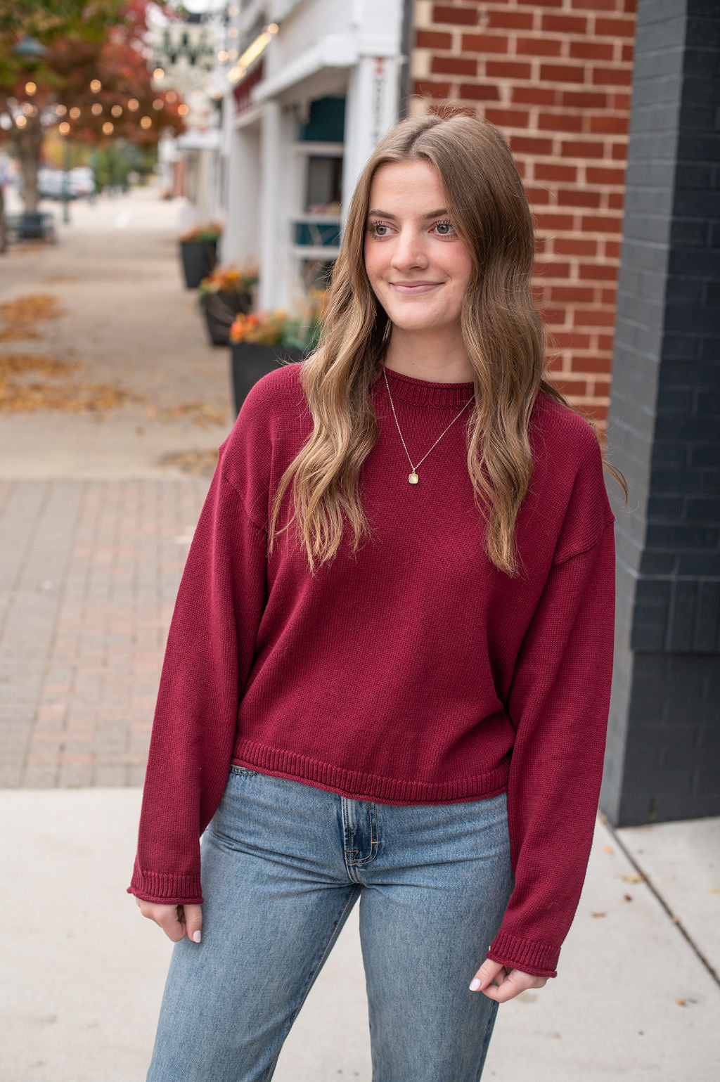 Mulberry Back Tie Sweater