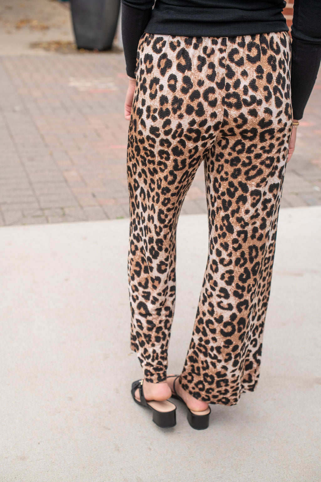 Pleated Leopard Pants