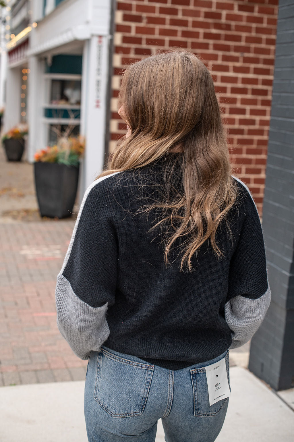 Colorblack Gray Oversized Sweater