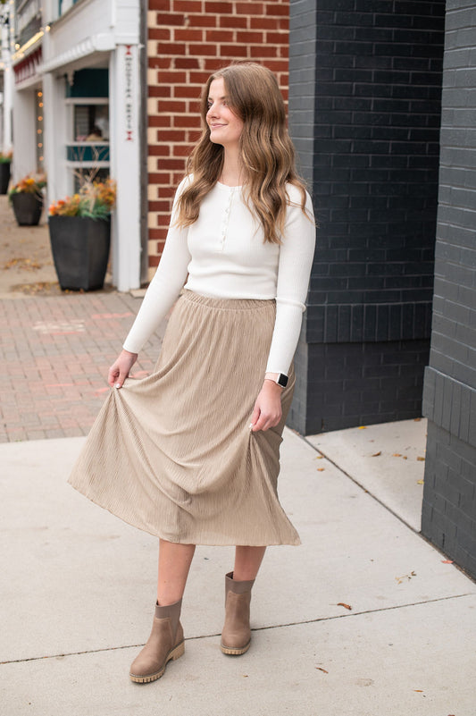 Gold Midi Skirt