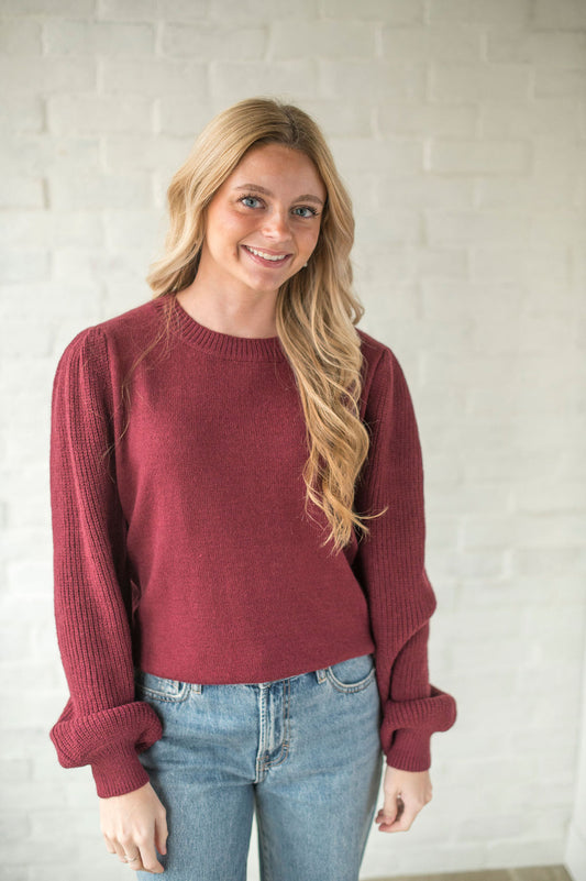 Burgundy Basic Sweater