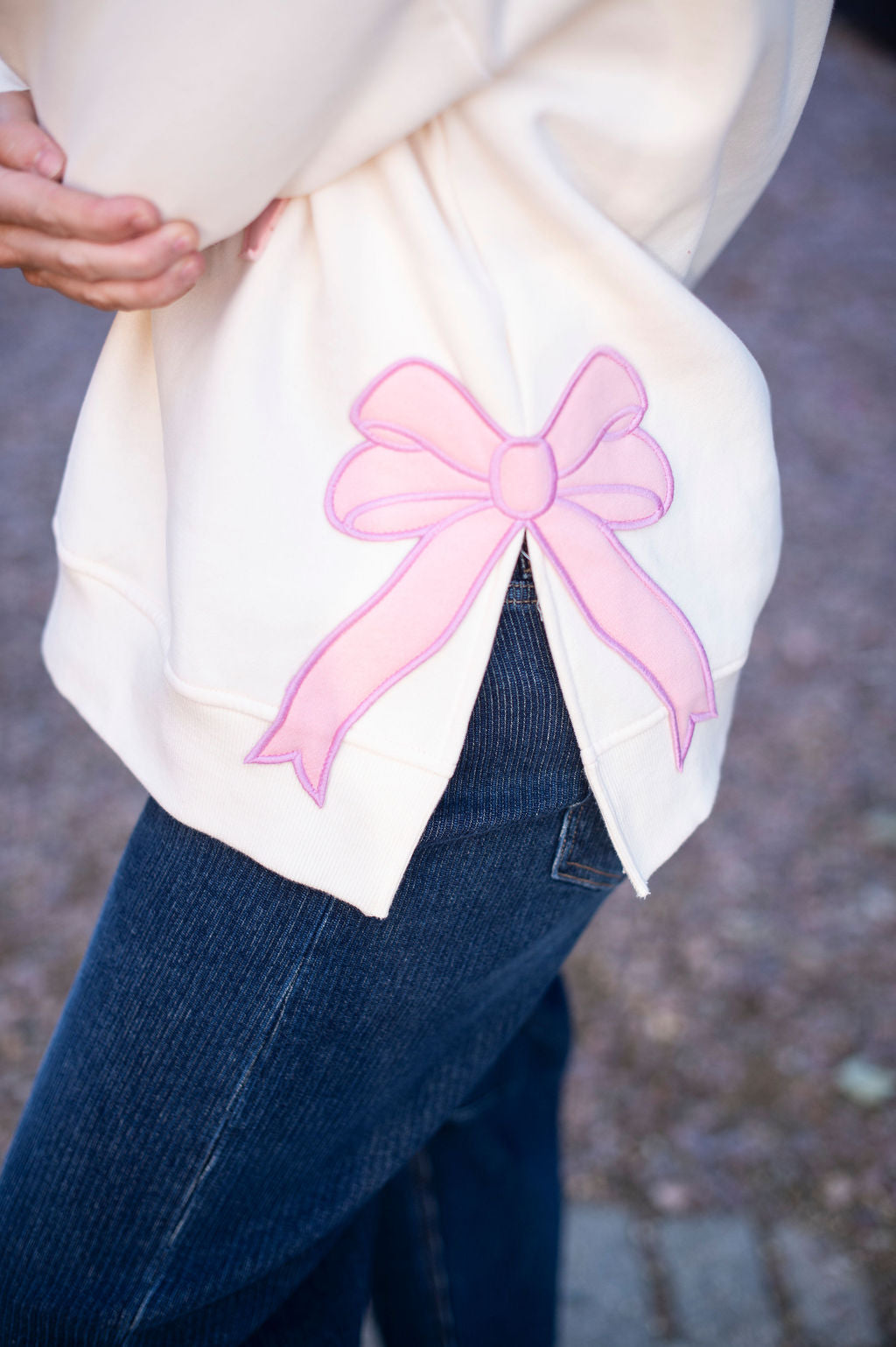 Merry Bow Fleece Sweatshirt