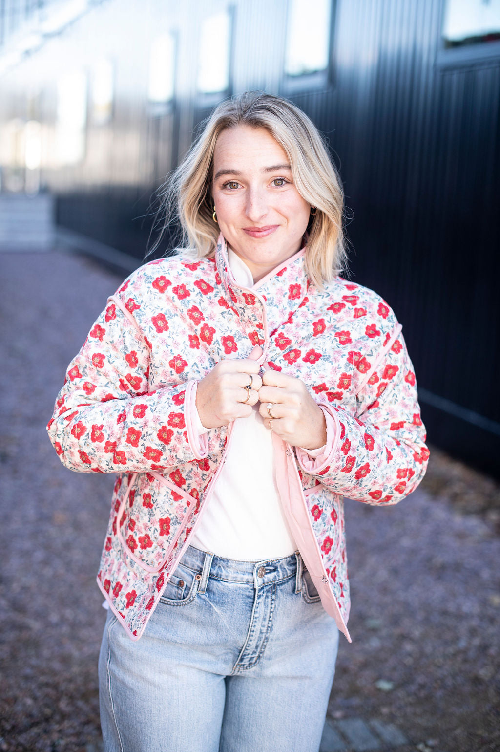 Bright Floral Quilted Jacket