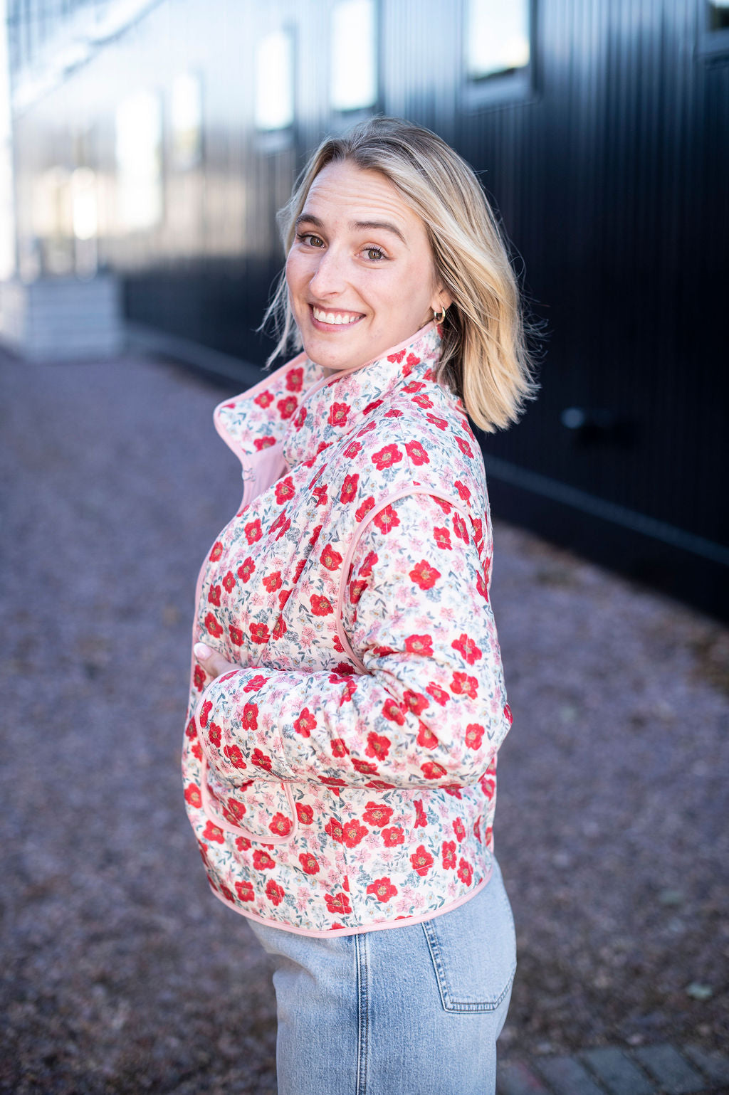 Bright Floral Quilted Jacket