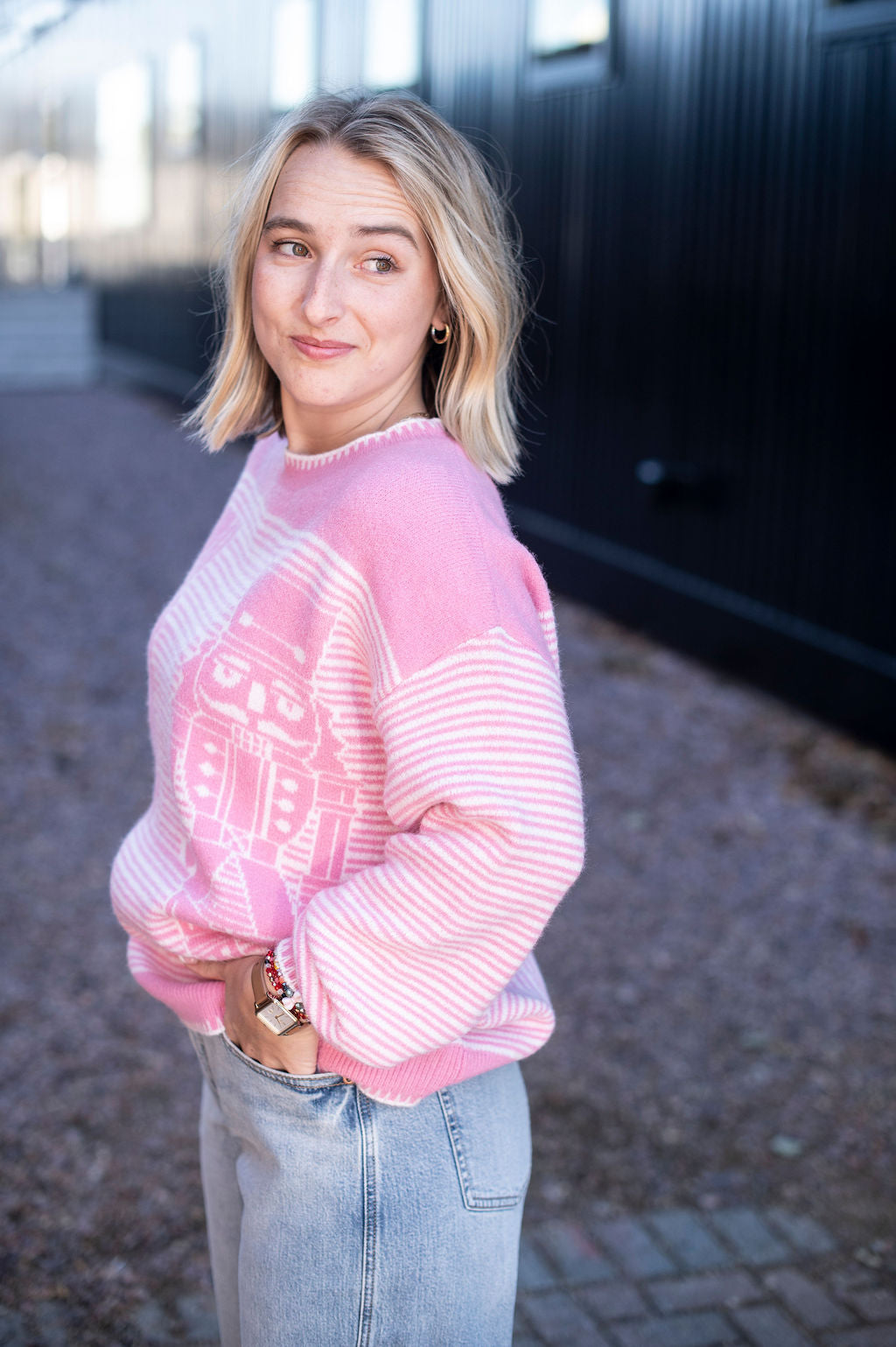 Pink Toy Soldier Christmas Sweater