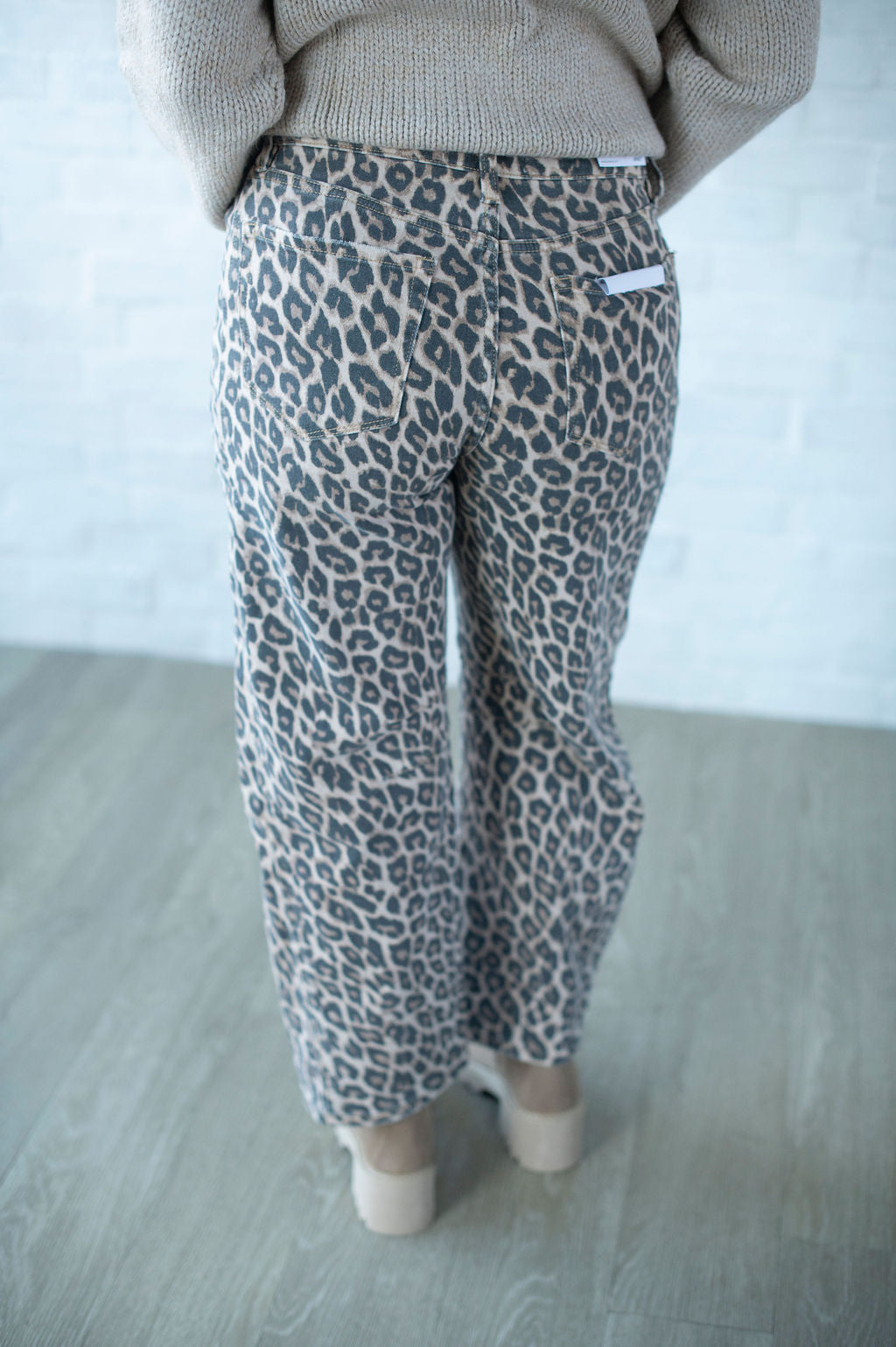 Vervet High Rise Leopard Barrel Jeans
