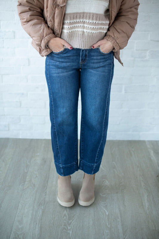 Risen Slouchy Copped Barrel Jeans