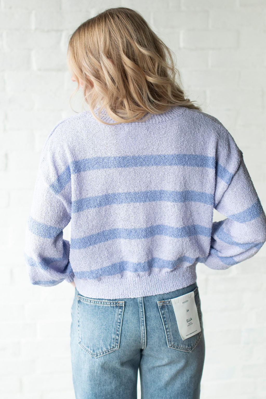 Lilac + Periwinkle Stripe Sweater
