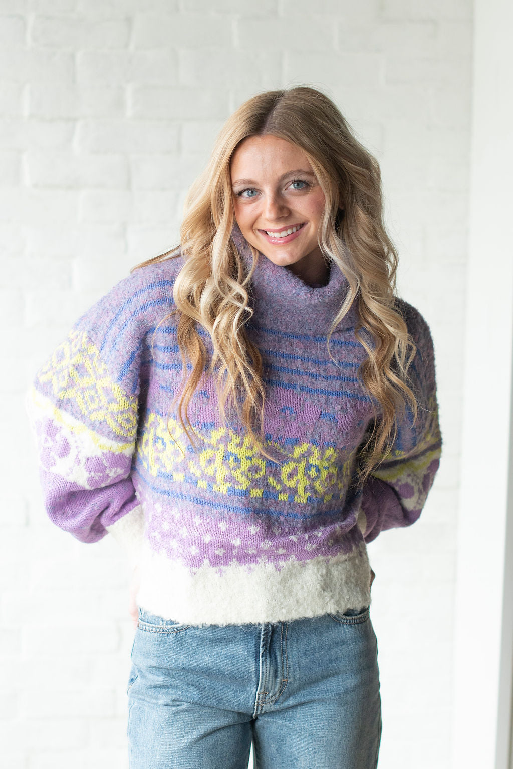 Lavendar Multi Color Sweater