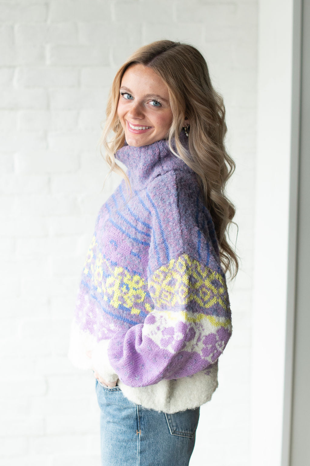 Lavendar Multi Color Sweater