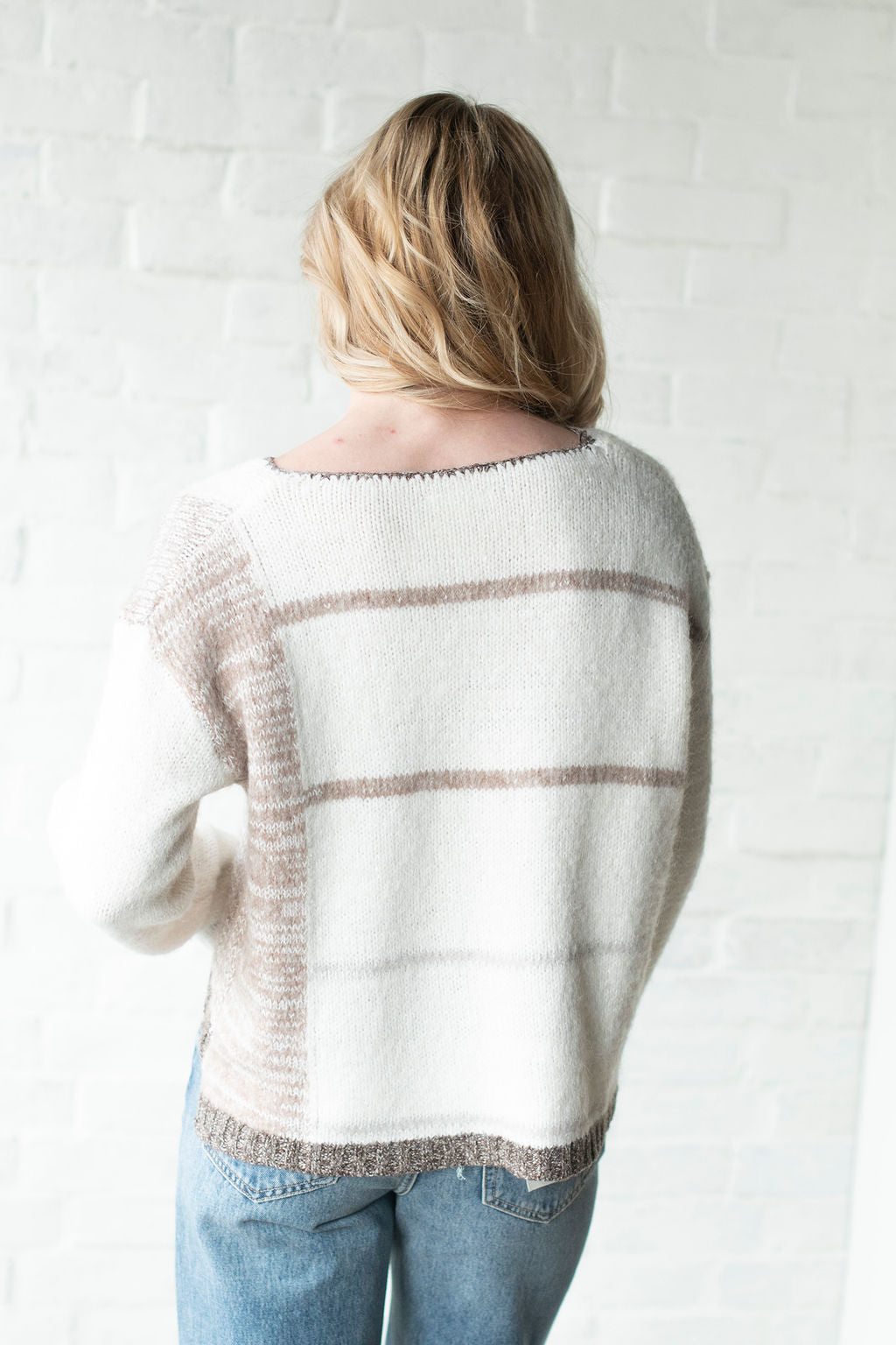 White + Oak Stripe Sweater