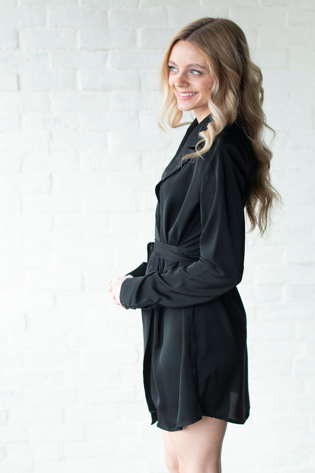Black Blazer Wrap Dress