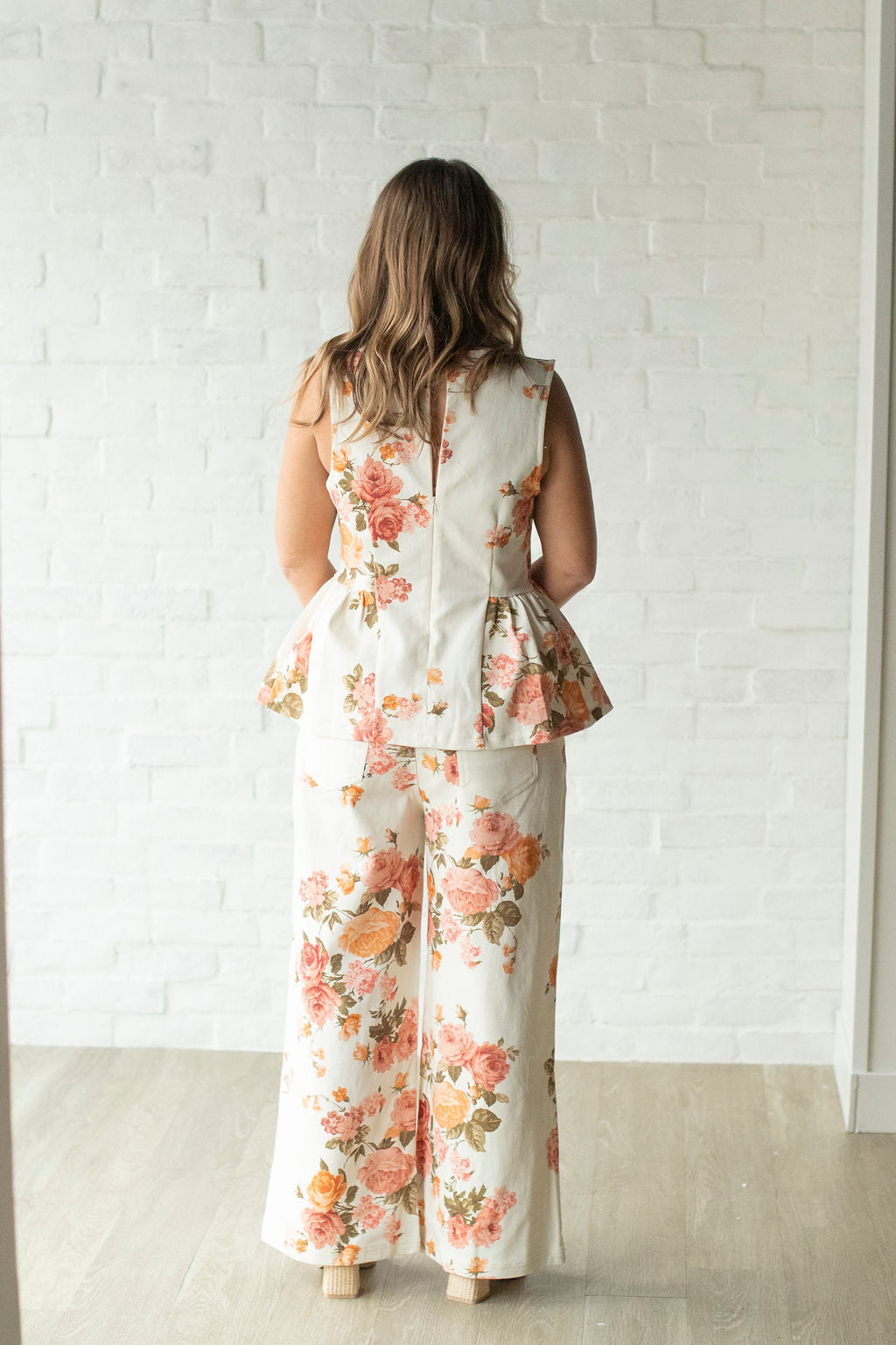 Floral Print Wide Leg Pants