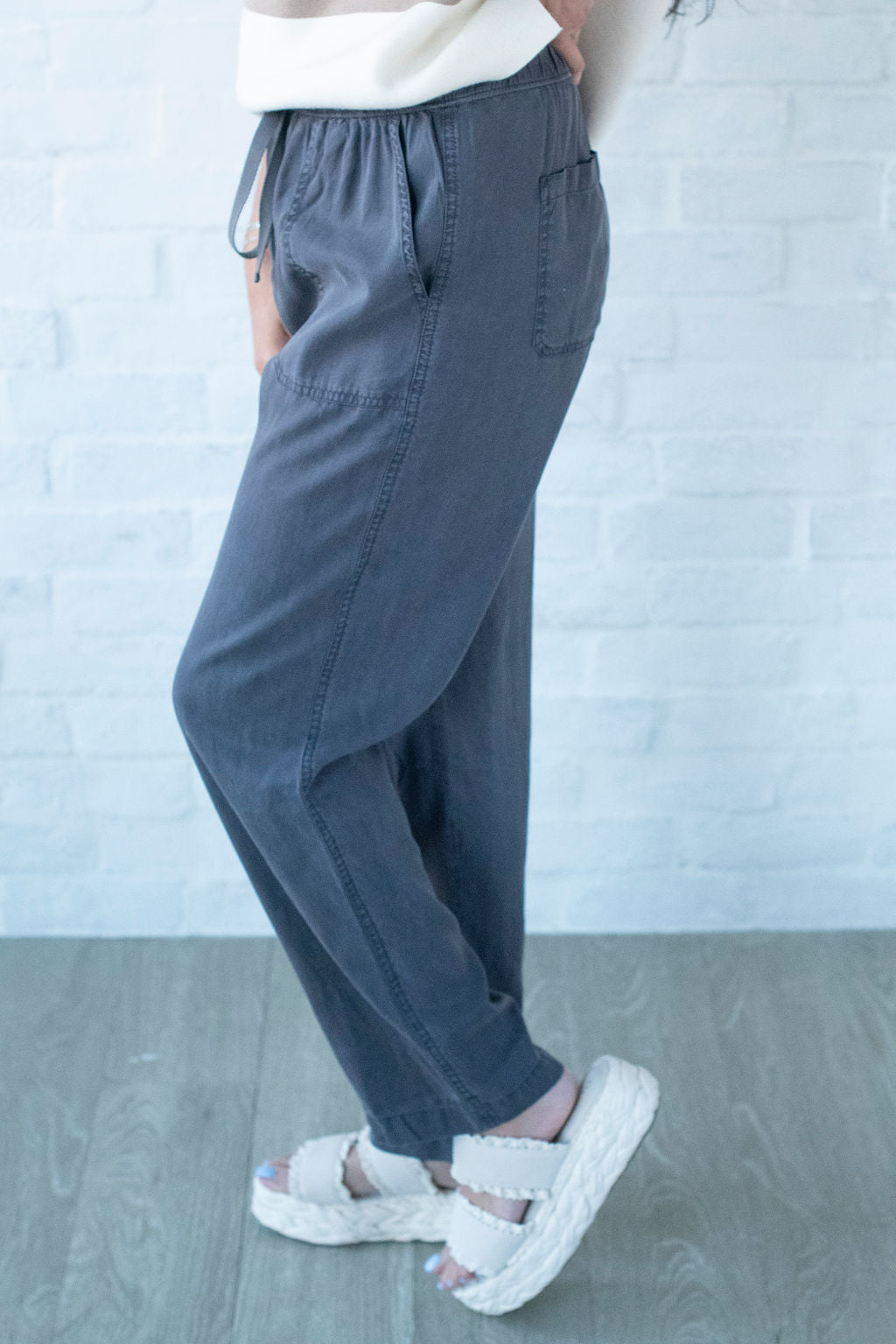 Lara Charcoal Drawstring Pants