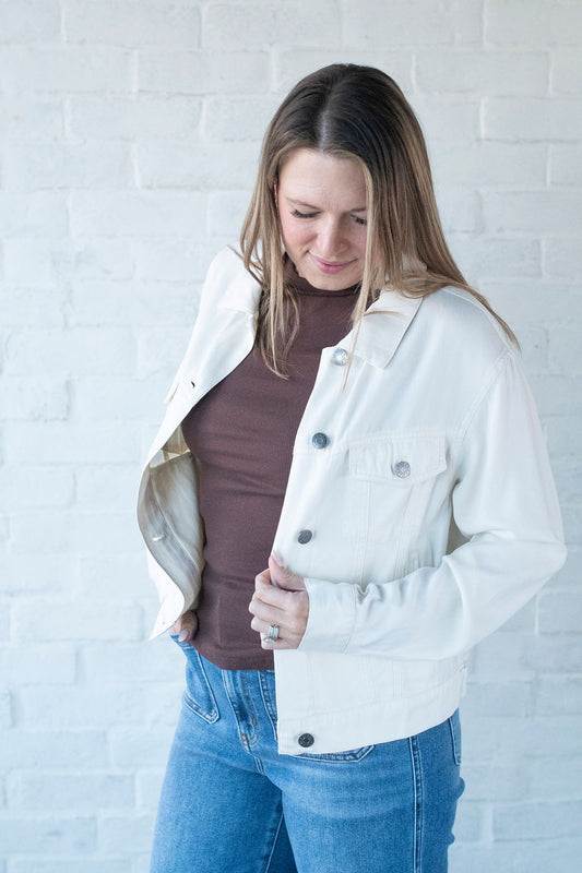 Ivory Tencel Blend Jacket