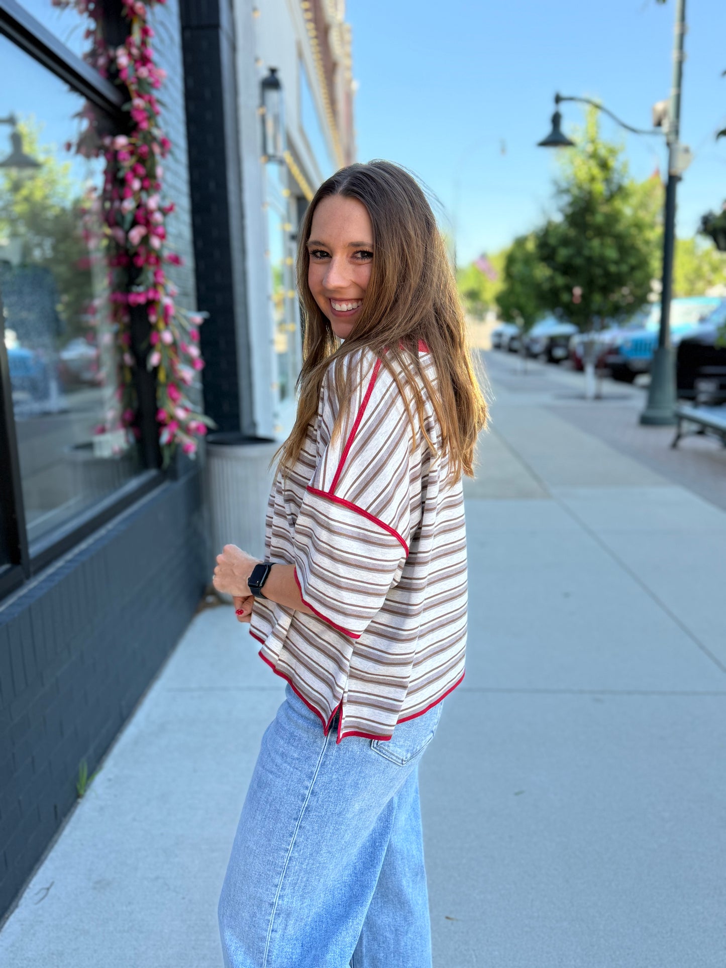 Coco Striped Boxy Tee