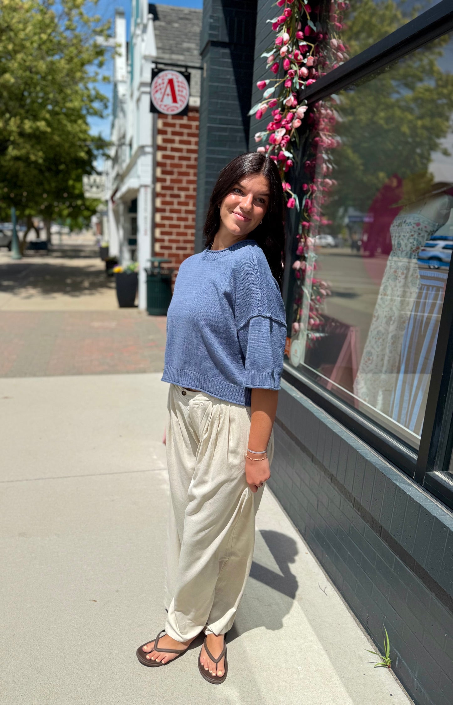 Oatmeal Pleated Dress Pants