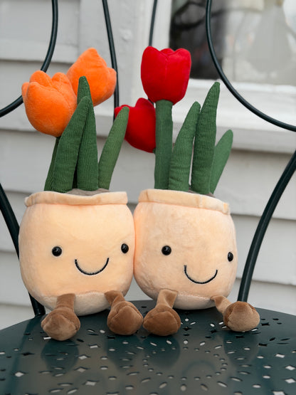Footed Tulip Plushie Asst Colors