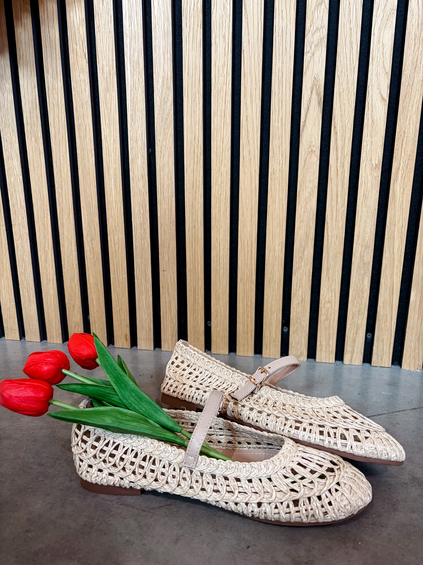 Natural Woven Flats