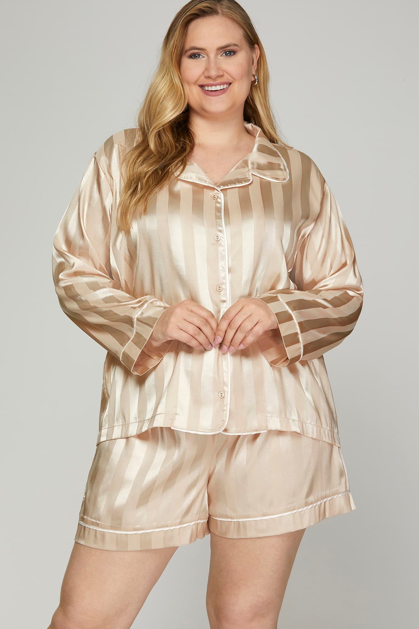 Blush Satin PJ Set