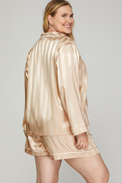 Blush Satin PJ Set