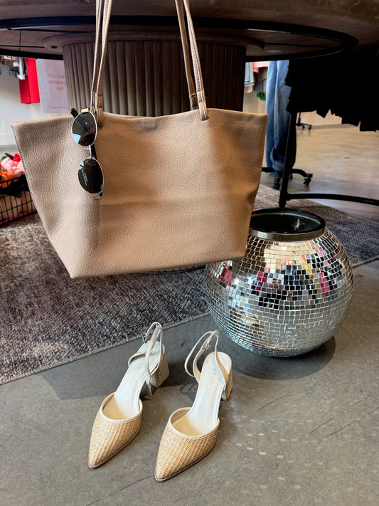 Khaki Oversized Tote Bag