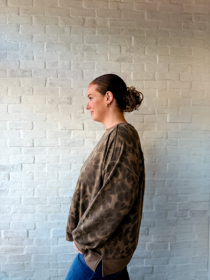 Leopard Mocha Crewneck