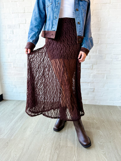 Chocolate Lace Skirt