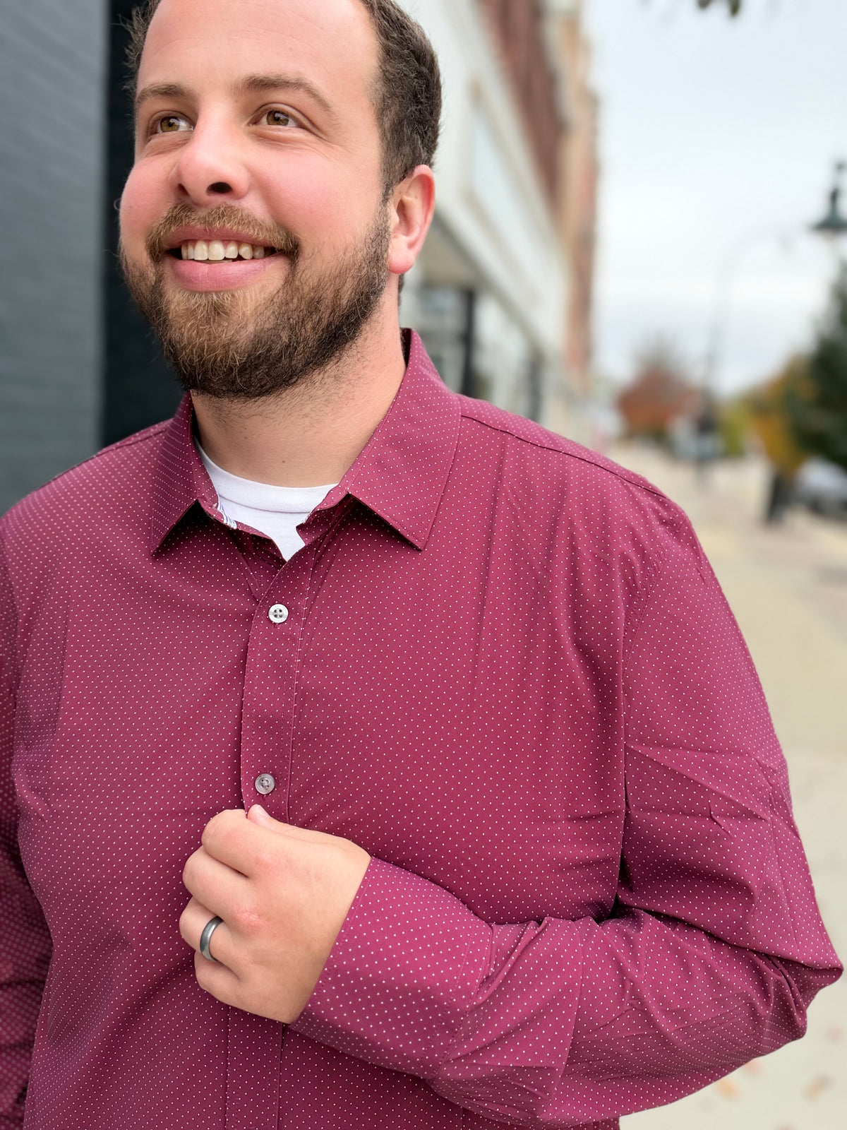 Flag + Anthem Loretto Dot Button Down
