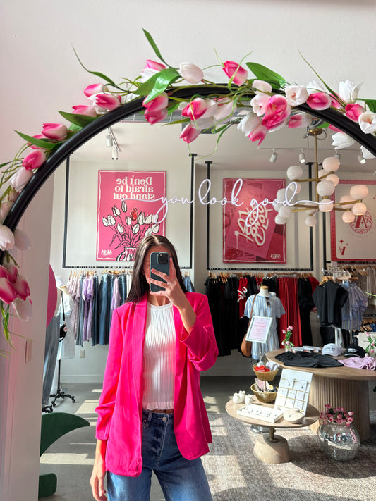 Hot Pink Classic Blazer